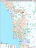 Greater San Diego Metro Area Wall Map